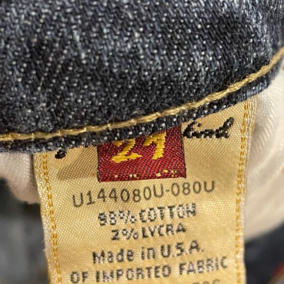 7 For All Mankind Boycut Women’s Jeans Sz 27 Blue Denim Bootcut USA Made - Picture 12 of 12